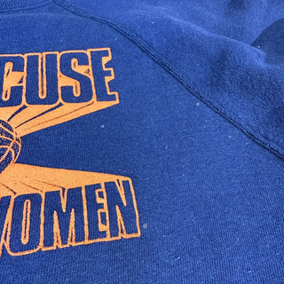 Vintage Syracuse Orangewomen 60s Mayo Spruce T shirt Sweatshirt Medium Blue