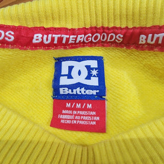 Vintage DC X Buttergoods Crewneck Swestshirt Adult Medium Yellow Skateboarding